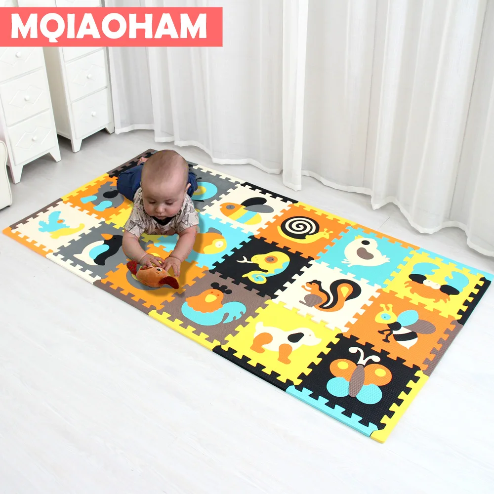 

18PCS with long edges Baby Toys Play Mat Puzzle Mats Playing Carpet Children's Developing Crawling Rugs Babies Puzzle Kids Gifts