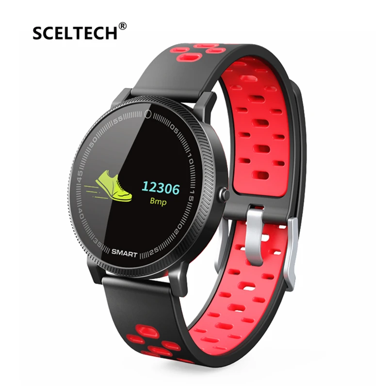 

SCELTECH F40 Smart Bracelet Heart Rate Blood Pressure Monitor Clock IP67 Waterproof circular men women Smart band For iPhone IOS