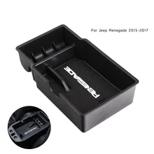 Car Center Console Armrest Box Center Secondary Storage Box Glove Stowing Tidying Container Tray For Jeep Renegade
