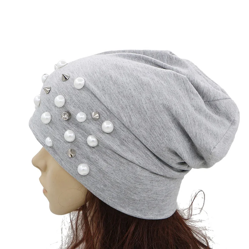 GZHilovingL женские зимние Preals вязаные шапочки с «алмазным» узором шляпа из полиэстера модные заклепки мягкие шляпы с широкими опущенными полями весенние женские шапки для девочек