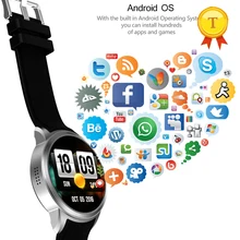 Новое поступление Android 5,1 Smartwatch телефон часы с Facebook, Twitter поддержка 3g wifi Nano монитор сердечного ритма скачать приложение