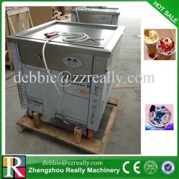 

temperature control big pan size 50cm fried ice cream roller machine with good compressor fry ice cream machine