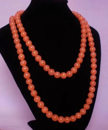 

N1733 Tibet Light Red Jade Beads Buddha Prayer Mala Long Necklace 28% Discount