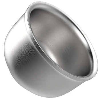 

New Design 3 Layer Stainless Steel Shave Brush Bowl Mug Silver for Shaving Men's Gift