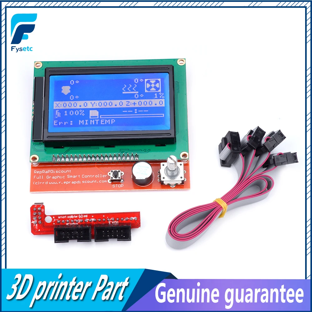 12864 Lcd Parti Di Rampe Rampe 1.4 Controller Pannello Di Controllo Lcd 12864 Di Visualizzazione Del Monitor Scheda Madre Blu Del Modulo Dello Schermo