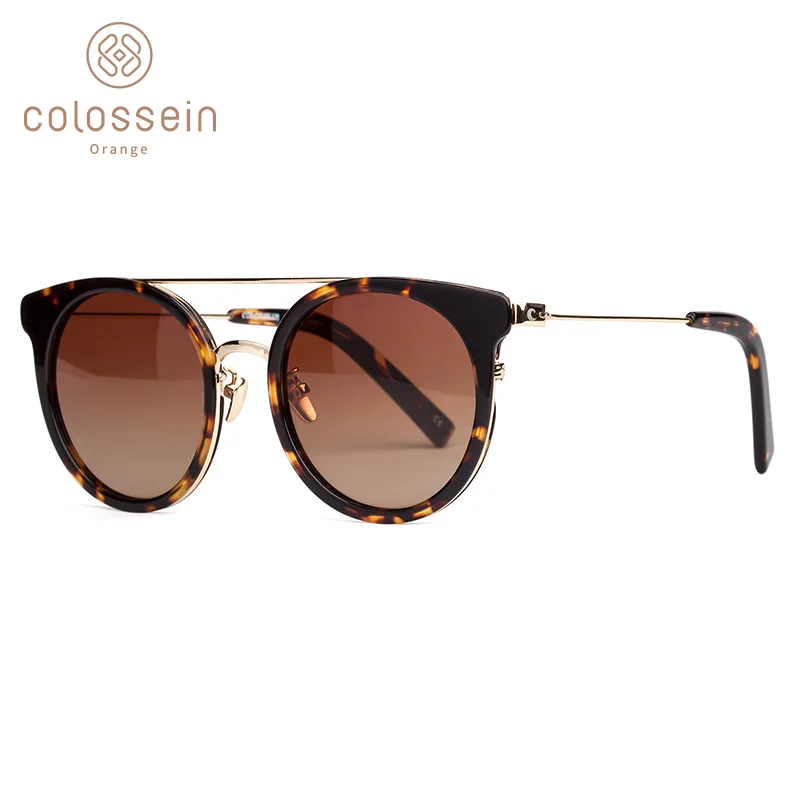 COLOSSEIN Polarized Fashion Sunglasses Women Summer Vintage Cat Eye Female Style TAC Lens Brand Designer Men Eyewear UV400