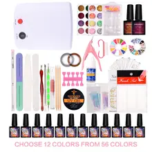 Набор для наращивания ногтей Сушилка для ногтей Выберите 12 цветов УФ-Гель-лак для ногтей Набор для ультрафиолетовой обработки ногтей полуперманентные маникюрные инструменты