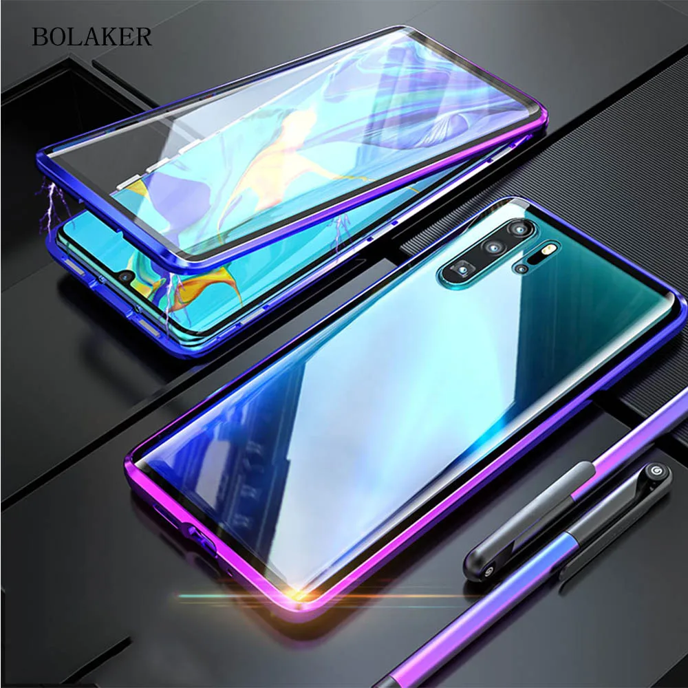 

BOLAKER magnetic king double-sided magnetic mirror anti-fall ultra-thin mobile phone case for Samsung s8/s8 plus/s9/s9 plus/s10/