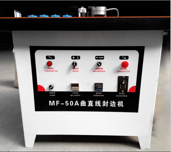 

Manual type MF-50A,woodworking edge banding machine,different planes double spread wood edge bander