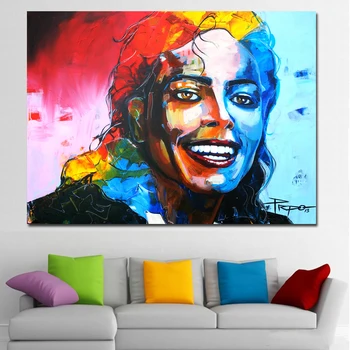 

1 Piece Canvas Painting Colorful Jackson Poster Prints Modern Art For Living Room Wall Art Portrait Picture Cuadro No Frame