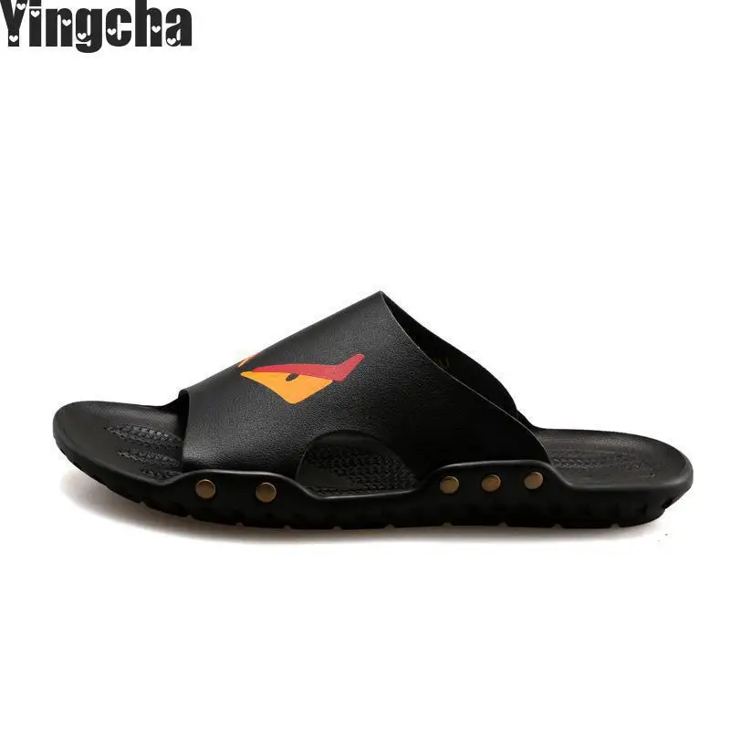

2018 Famous Brand Designer Casual Men Sandals Slippers Summer Fashion Men Outdoor Casual Beach Shoes Flip Flops
