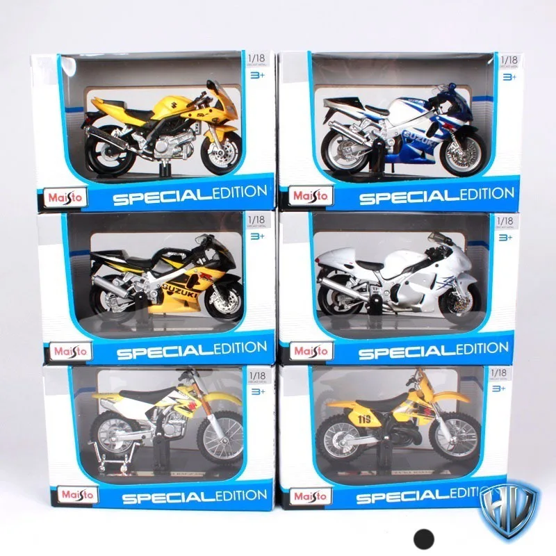 Maisto 1:18 масштаб мотоцикл игрушки сплав мотоцикла GSX R750 RMZ250 GSX R600 Коллекционная модель украшения подарки для мальчиков