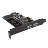 Dual USB3.0 1 port Type-c M.2 PCIe Adapter M2 SSD SATA B Key to PCI-e 3.0 Controller Converter Card For 2280 2260 2242 2230 NGFF ► Photo 3/6