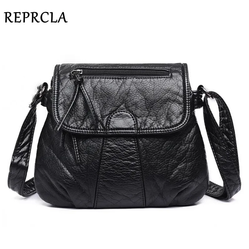 REPRCLA-Bolsa De Ombro De Couro PU Macio Para As Mulheres, Sacos Do Mensageiro, Bolsas Crossbody, Alta Qualidade, Marca Designer, Moda