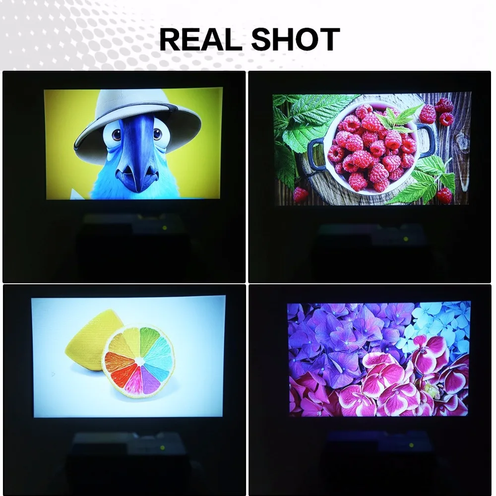  Vivicine 720P HD Projector Optional Android WIFI Bluetooth HDMI USB PC Mini LED Proyector Handheld 