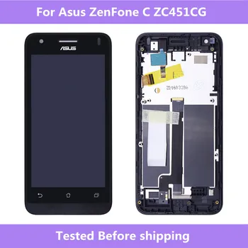 

Asus ZC451CG Original Screen Black LCD Display Touch screen digitizer Assembly with Frame For Asus ZenFone C ZC451CG LCD Screen