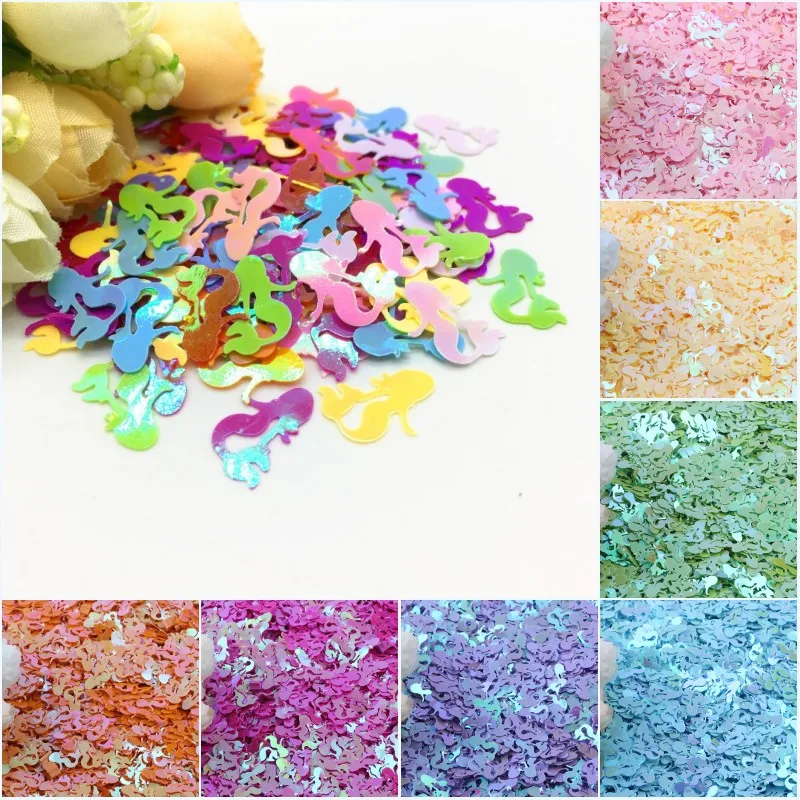 

Colorful Mermaid Shape Loose Sequins Paillettes Sewing Craft Women Garments Bags Decoration DIY Children Craft Accessories 20g