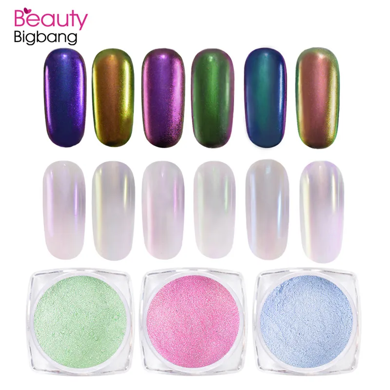 

BeautyBigBang Nail Art Glitter Rainbow Powder 0.2g Gradient Shimmer Glitters Pigment Manicure Neon Dust Laser Nail Decoration