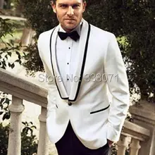 Мужская рубашка белый костюм жениха приталенные смокинги лучшие мужские Женихи вечерние свадебные куртки+ брюки+ галстук