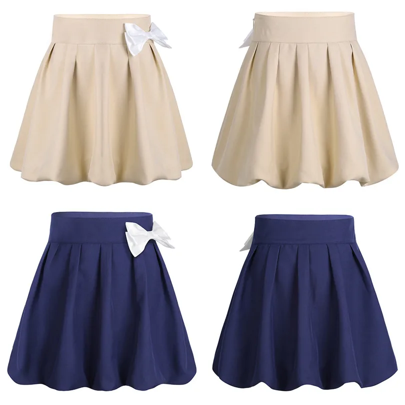 Новая Детская школьная форма для девочек, плиссированная юбка скутер со скрытыми шортами, юбка-пачка для сцены, элегантная школьная юбка для девочек