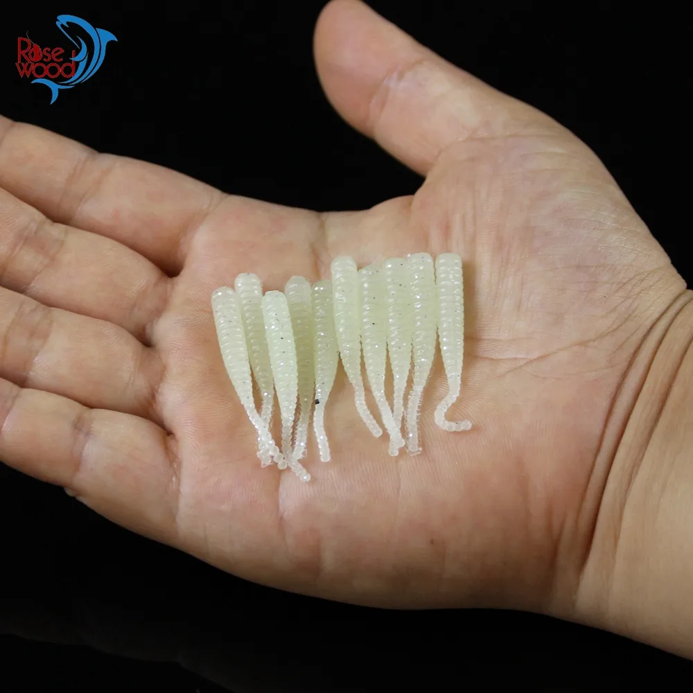 100pcs Pesca Artificial Soft Bait 4cm0.3g UL Fishing Worm Swimbaits Soft Lure Carp Fishing Bait Fishing Lure Mixed Colors  (11)