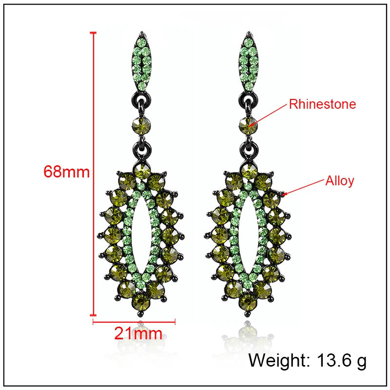 Свадебные украшения Дизайн вода Кристалл Rhinestone серьги Роскошные для Для женщин