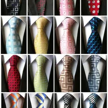 Модный классический мужской шелковый галстук в полоску черный красный белый оранжевый темно-синий фиолетовый бежевый зеленый желтый галстук LUC01-20