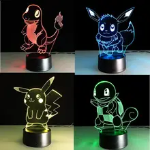 Pokemon Go сенсорные ночные огни красочные чармандер игры Пикачу Фигурки игрушки Сквиртл Бульбазавр Pokeball подарки для детей