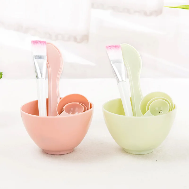 4 in 1 6pcs DIY Facial Beauty Mask Bowl Women Cosmetic Makeup Tool with Brush Mixed Stir Spatula Stick Measuring Spoon kit