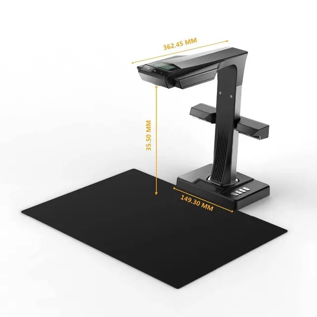 ET16 Plus Book and Document Scanner Smart Portable 16MPS camera scan with Hand & Foot Pedal for Mac and Windows,187 OCR language