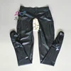 Latex Trousers Fetish Legging foot cover Pants with crotch  ruffle  customization flower ► Photo 3/6