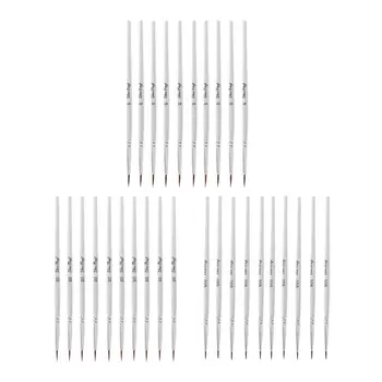 

10Pcs/Bag Miniature Detail Paint Brushes With White Handle Nylon Hair DIY Art Oil Acrylic Watercolor Drawing Tool