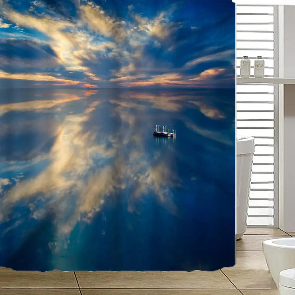 High Quality Plant 180*180 Waterproof Shower Curtain Cactus Polyester Fabric Bath Curtain Bathroom Curtains Home Decoration A16G