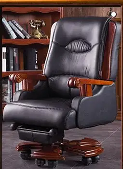 Boss chair. Real leather computer chair. Home massage can lie in the leather chair. Solid wood armrest office chair.26