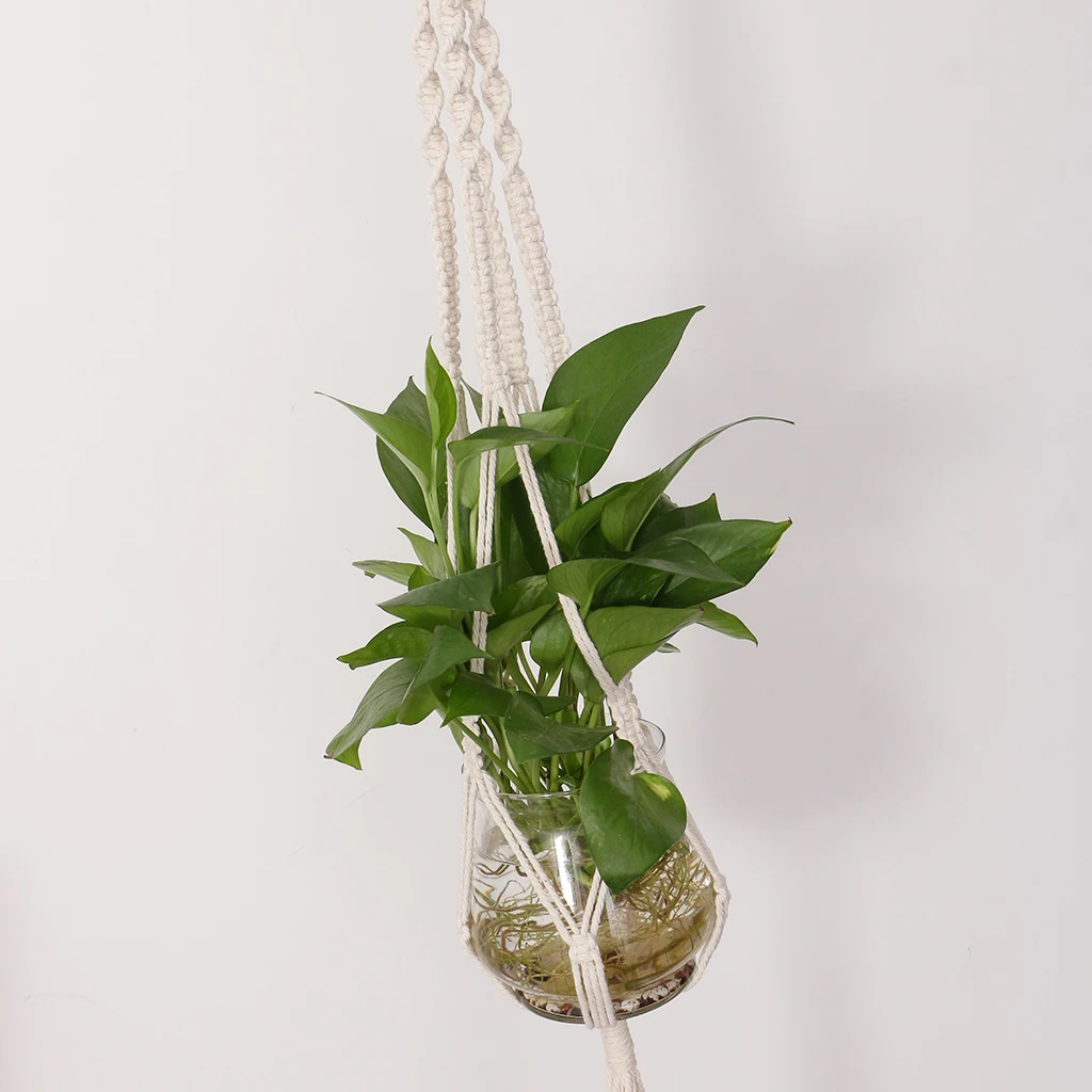 Высококачественная хлопковая Подвеска для растений из макраме держатель цветочного горшка садовый горшок подъемная веревка струна искусство садовое украшение для дома