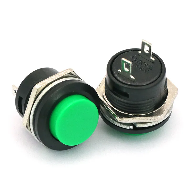

1Pcs Momentary Button Switch Installing Hole 16mm 6A/125VAC / 3A250VAC