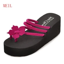 Platform Wedge Flip Flops Sandals Women Summer New Fashion High Heel Flip Flops Wedges Platform Shoes Women Slides High Slippers women slippers block high heels belt buckle slippers summer slides platform sandals women shoes slip on flip flops dropshipping
