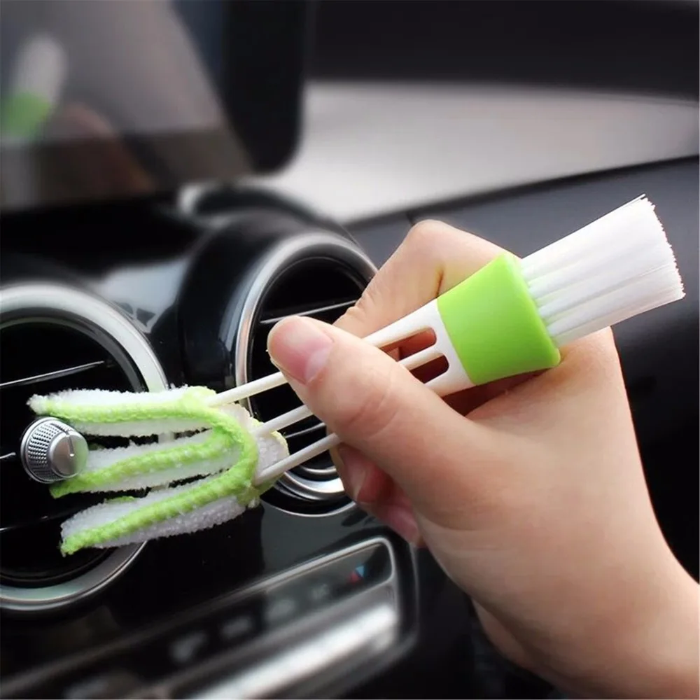 

1PCS Multi-functional 6.5 Inch Double Ended Auto Car Cleaning Brush Ventilation Cleaner Blinds Duster Car Care Brushes Detailing