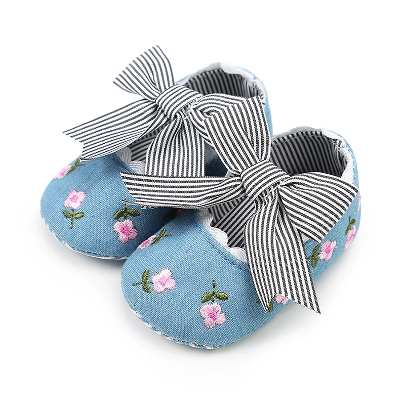

Cute Infant Baby Toddler Kids Girls Crib Shoes Bow Outdoor First Walkers Prewalker Baby Shoes 0-12M Baby Shoes