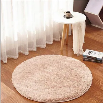 

(Round 80-160cm) Soft Anti-slip Multi Colors Big Round Floor Carpets For Living Room Gym Yoga Mats