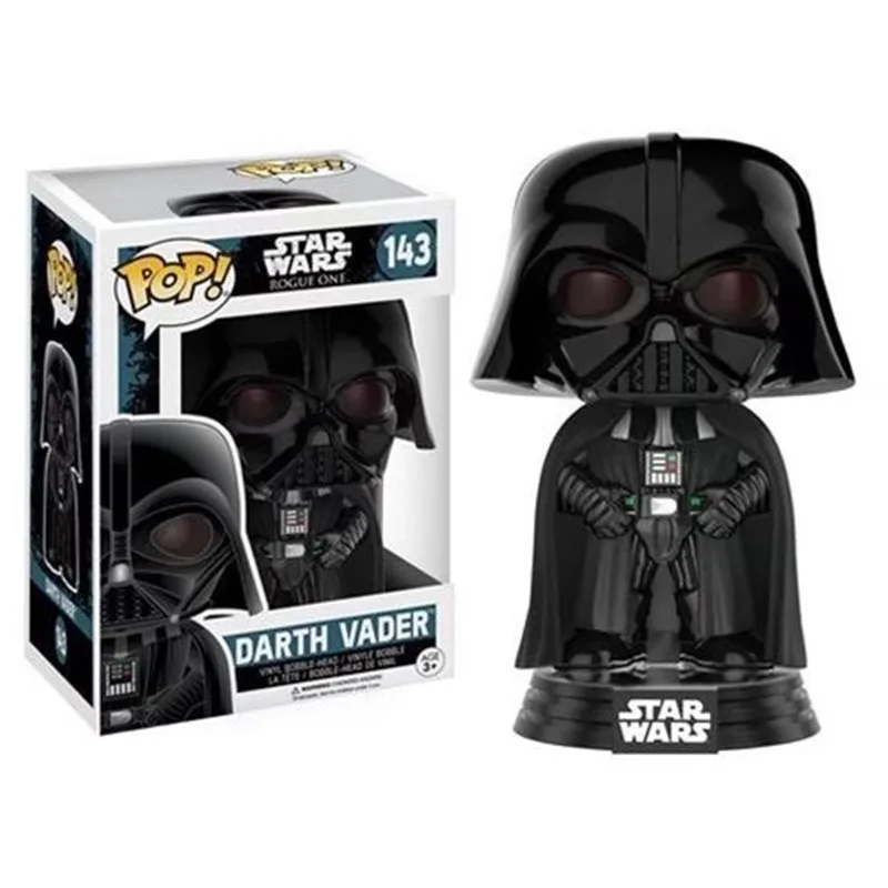 FUNKO POP Star Wars Фигурки игрушки Дарт Вейдер Люк Скайуокер Лея Фигурки игрушки для друга Коллекция подарков на день рождения для модели - Цвет: With Box 143