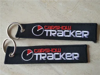 

Carshou Tracker Embroidery Keychain Key Ring With Merrow Border Accept Custom