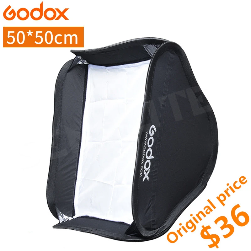 

Godox 40x40cm 16*16 inch Softbox with Bowens Holder + Front Diffuser + Carry Bag for Camera Photo Studio Flash Light