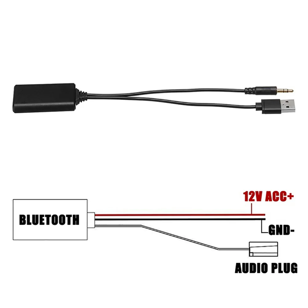 Универсальный автомобильный 12 в bluetooth модульный переходник беспроводной Радио Стерео AUX-IN Aux usb-адаптер, кабель 3,5 мм разъем