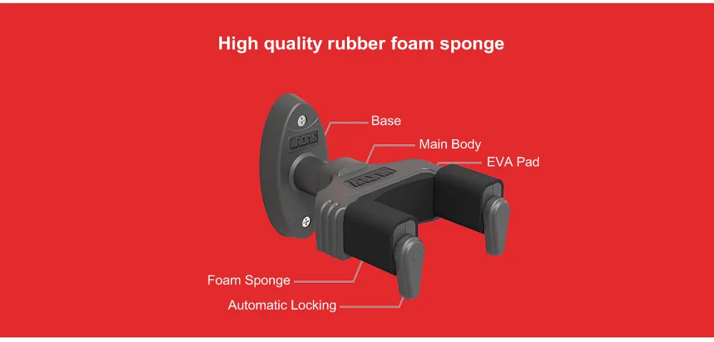 Арома Автоматическая блокировка универсальные гитарные стойки настенная вешалка крюк держатель крепление для бас Ukelele Струнные инструменты