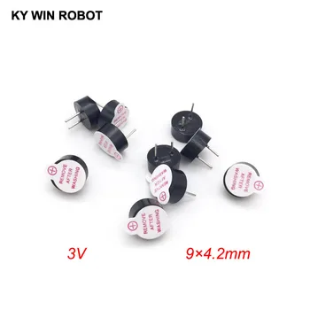 

10PCS New Ultra-thin 3V Active Buzzer Alarm AC 9MM*4.2MM 9x4.2MM 0942 MINI Active Piezo Buzzers Fit For Arduino Diy Electro