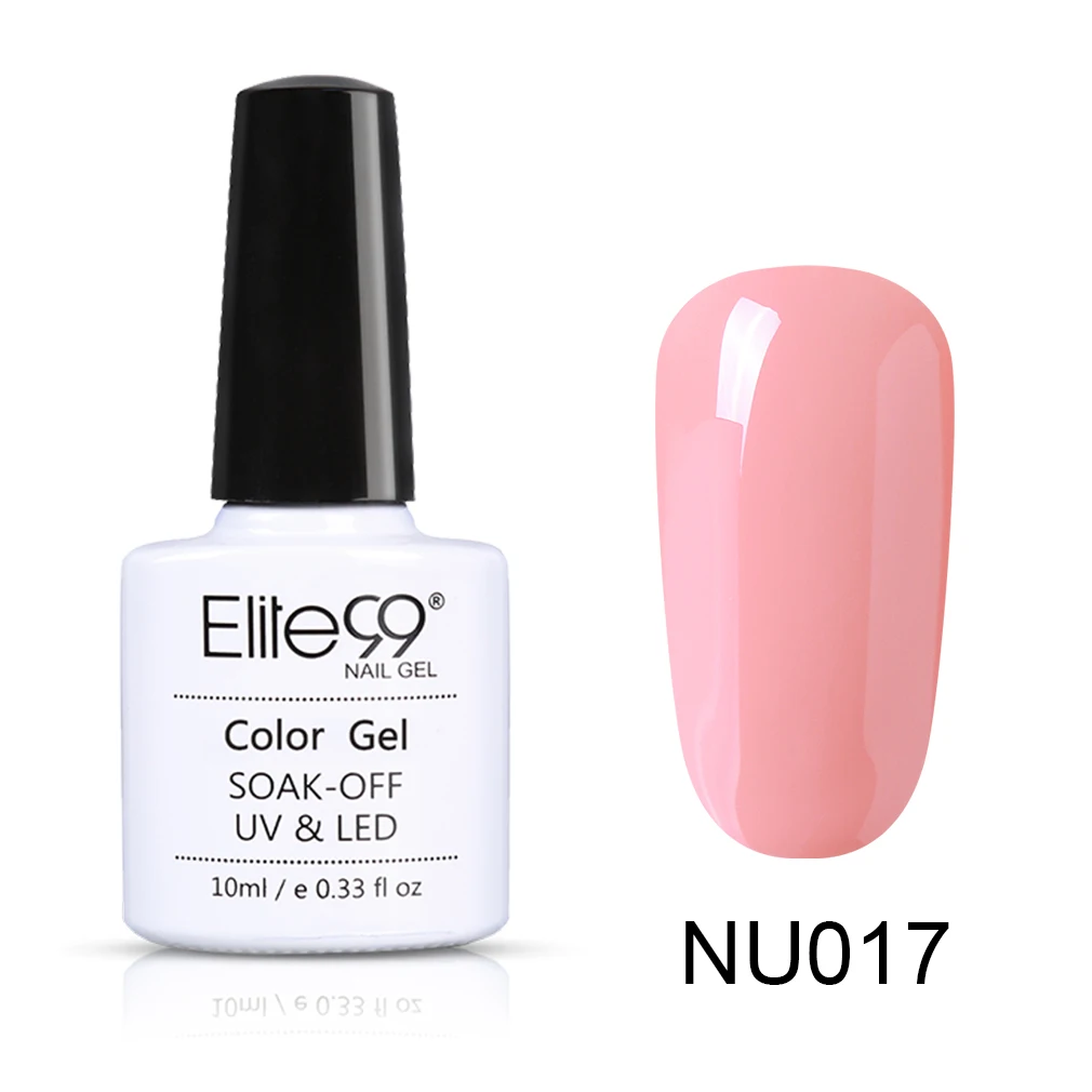 Elite99 10 мл цвет Макарон гель лак замачиваемый УФ-гель для ногтей Полупостоянный DIY Дизайн ногтей маникюр гель лак для ногтей - Цвет: NU017