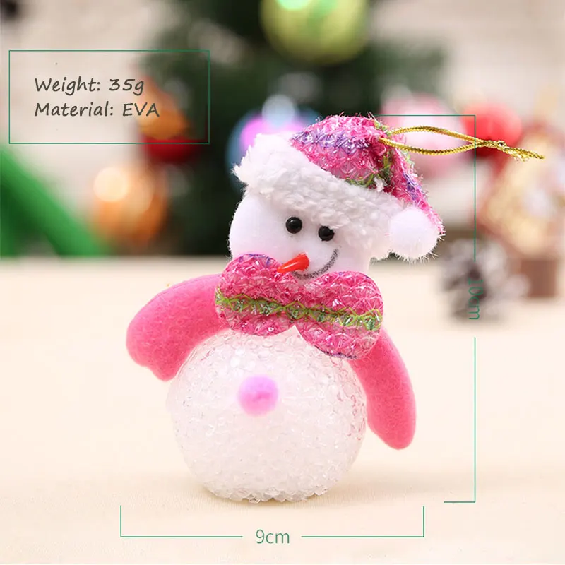 New Year Christmas Decoration for Home accessories Glowing EVA Snowman Nightlight Snowman Christmas Tree gifts Navidad Natal (15)