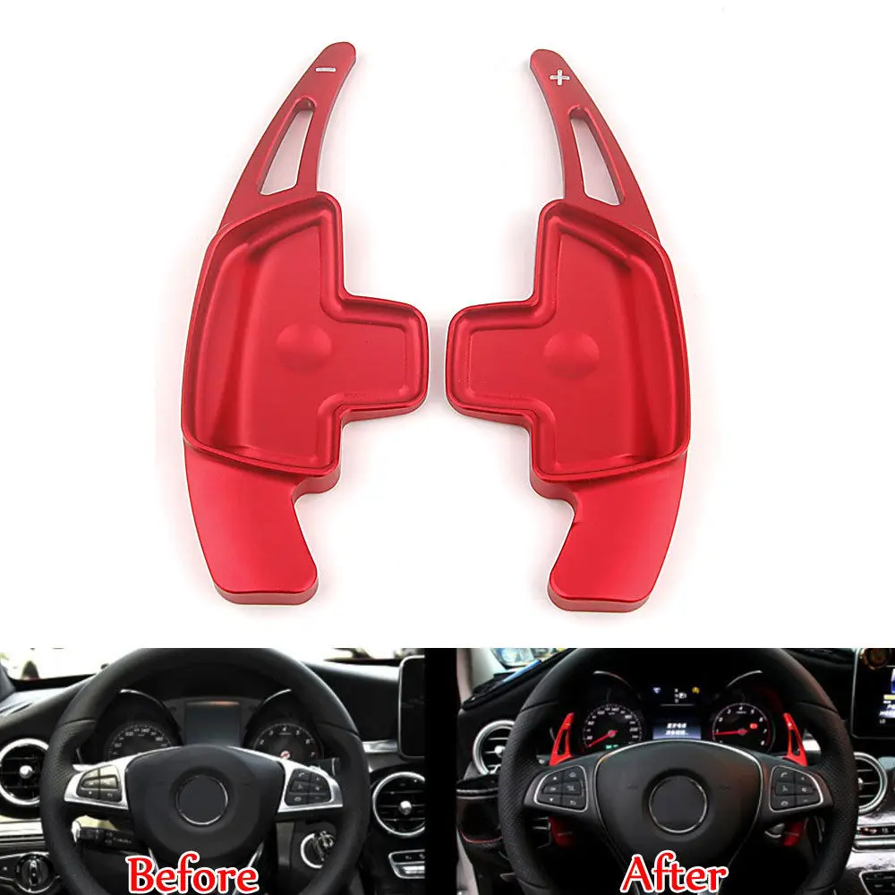 BBQFUKA 2x Car Steering Wheel Shift Gear Paddle Extension Aluminum For