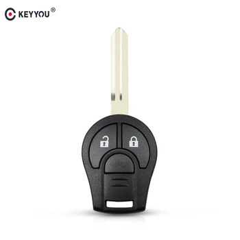 

KEYYOU Car Remote Key Shell Case Fit for NISSAN Juke March Qashqai Sunny Sylphy Tiida X-Trail 2 Buttons Auto Fob Key